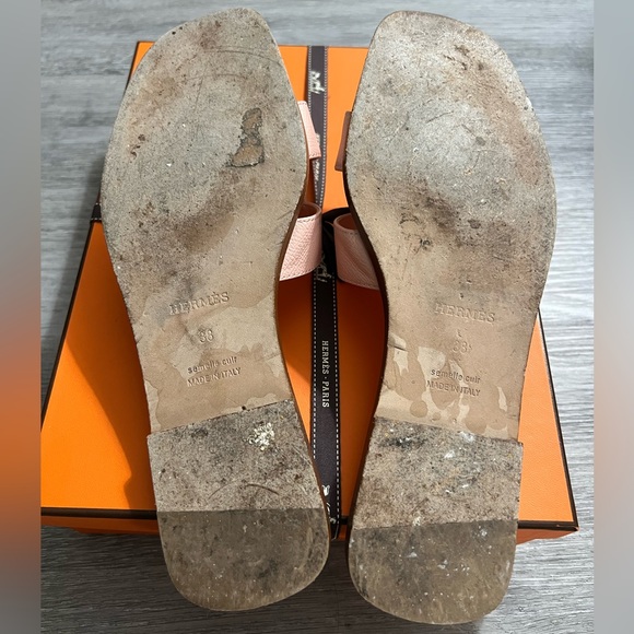 Hermès Oran sandal rose pale - Picture 6 of 6
